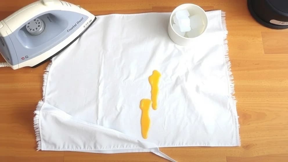 Hur får man bort stearin från duk