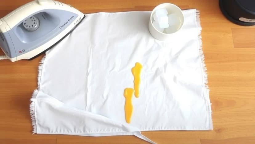 Hur får man bort stearin från duk